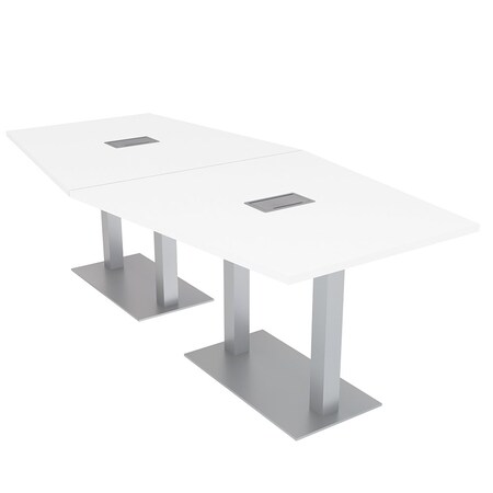 Skutchi Designs 45 in W, 96 in L, 29 in H, Engineered Wood Top, White HAR-HEX.IR-46x93-DOU-ELEC-XD09